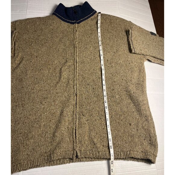 Murphy & Nye Sailmakers Beige Wool Blend Zip-Up Sweater XL Mens Made In Italy - Picture 13 of 14